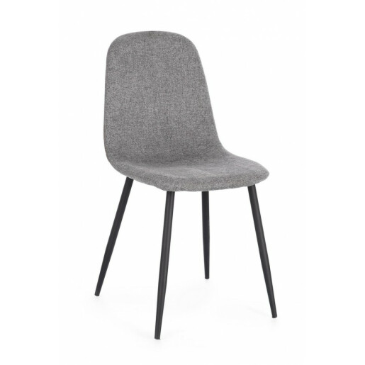 Set 4 scaune negru gri Irelia 52.5x42.5x90 cm