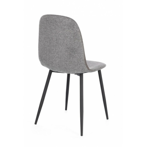Set 4 scaune negru gri Irelia 52.5x42.5x90 cm
