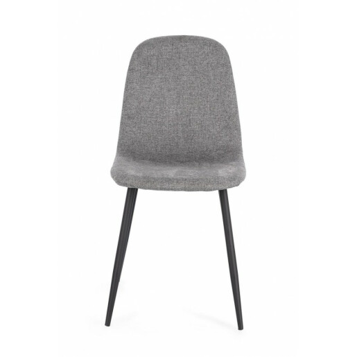 Set 4 scaune negru gri Irelia 52.5x42.5x90 cm