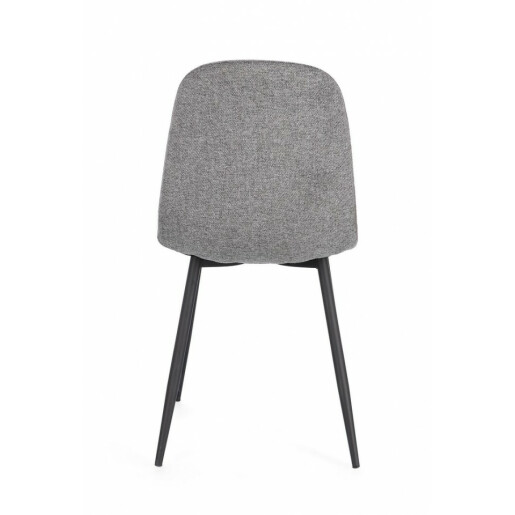 Set 4 scaune negru gri Irelia 52.5x42.5x90 cm