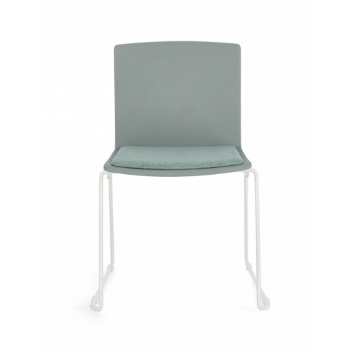 Set 4 scaune alb verde Giulia 43.5x50x79 cm
