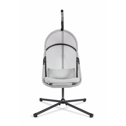 Fotoliu suspendabil cu suport gri Sosspesa 125x103x194 cm
