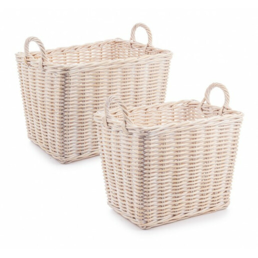 Set 2 cosuri depozitare ratan Narra 43x30x34 cm, 50x37x37 cm
