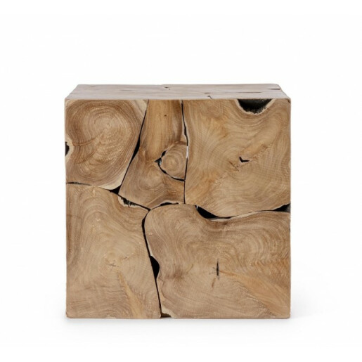 Masuta lemn natur Elwood 40x40x40 cm