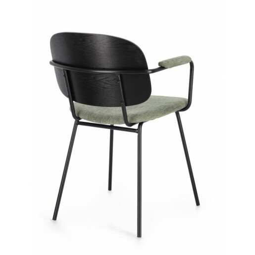 Set 2 scaune negru verde Sienna 57x60x80 cm