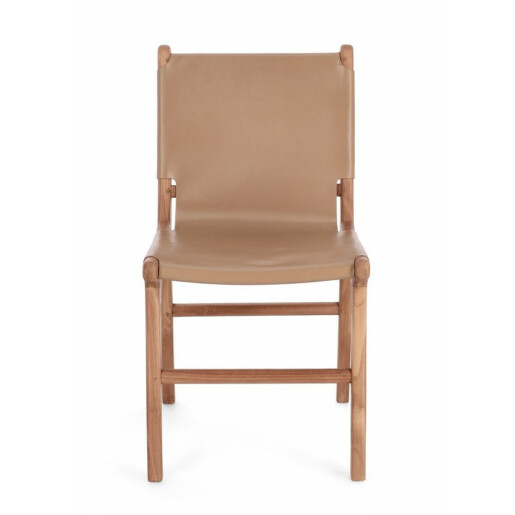 Set 2 scaune lemn piele naturala Eugenie 46x59x85 cm