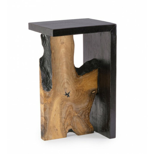 Masuta lemn negru maro Sherwood 35x30x60 cm