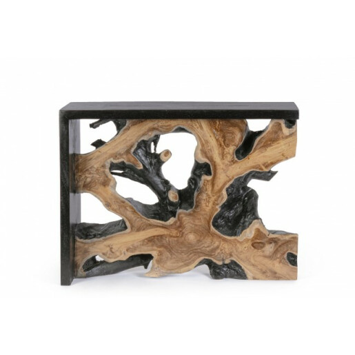 Consola lemn negru maro Marwood 100x35x76 cm