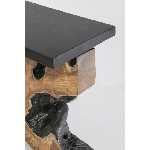 Consola lemn negru maro Marwood 100x35x76 cm