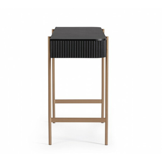 Consola mdf negru otel cupru Darcy 120x40x73 cm