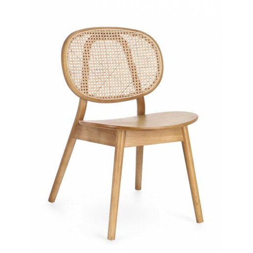 Scaun lemn rattan natur Adolis 49x42x81 cm