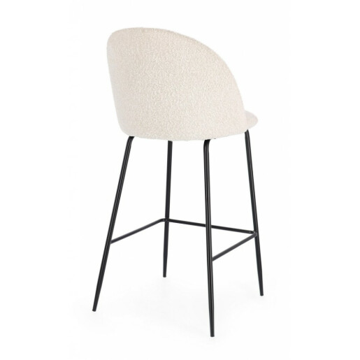 Set 2 scaune bar negru ivoire Carry 51x55x105 cm