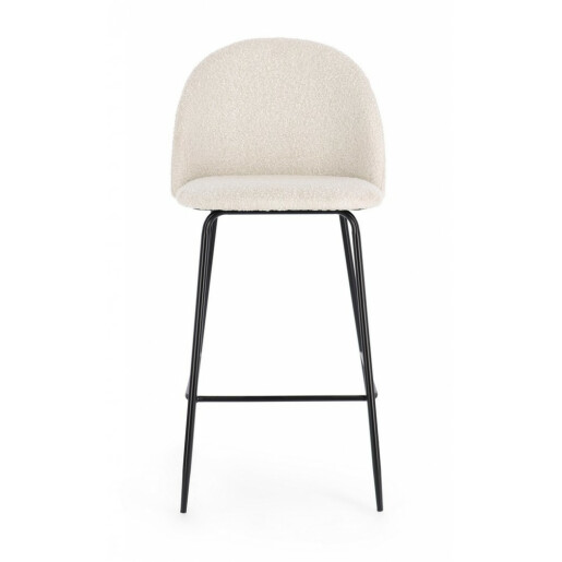 Set 2 scaune bar negru ivoire Carry 51x55x105 cm