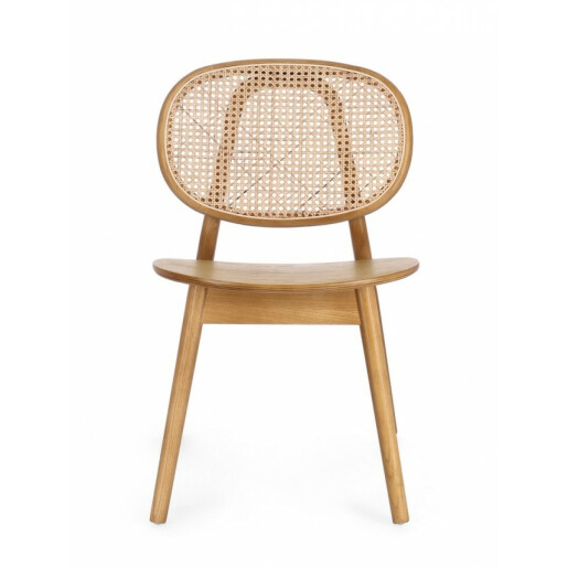 Scaun lemn rattan natur Adolis 49x42x81 cm