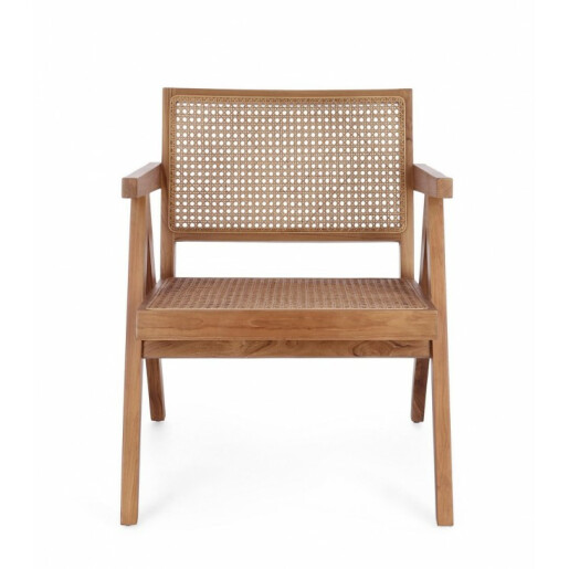 Fotoliu lemn rattan maro Galia 61x68.5x74 cm