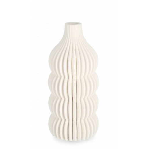 Vaza flori ceramica bej Ilsa 12x25 cm