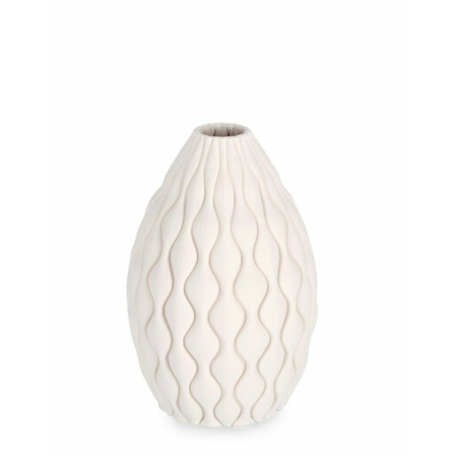 Vaza flori ceramica bej Kylo 16x24 cm