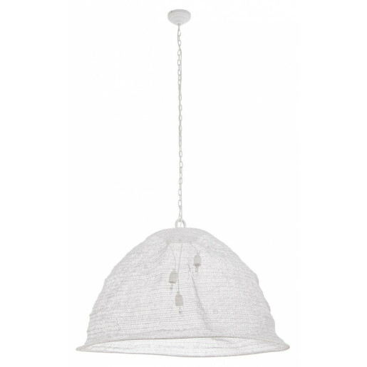 Lustra metal alb antichizat Amish 100x100x62 cm