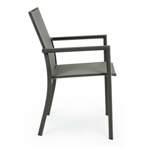 Set 16 scaune gradina gri antracit Konnor 56.2x60x88 cm