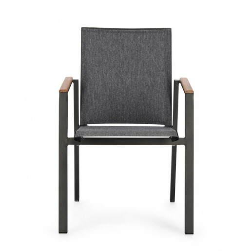 Set 16 scaune gradina gri antracit Cameron 59x61x88 cm
