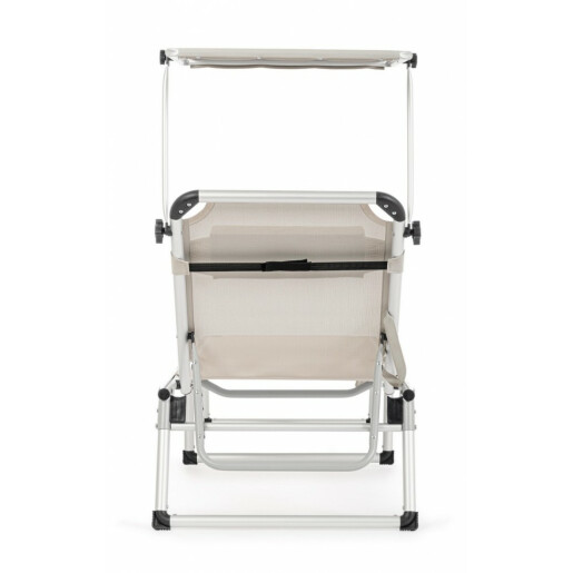 Set 4 sezlonguri gradina gri Piegh 58x193x76 cm