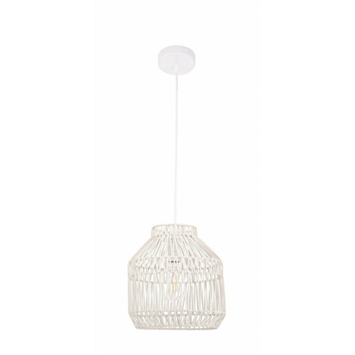 Lustra rattan alb Altek, 40W, 28.5x29.5 cm