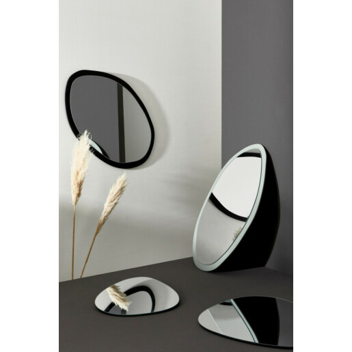 Oglinda perete mdf negru Asteroid 51x1x79 cm