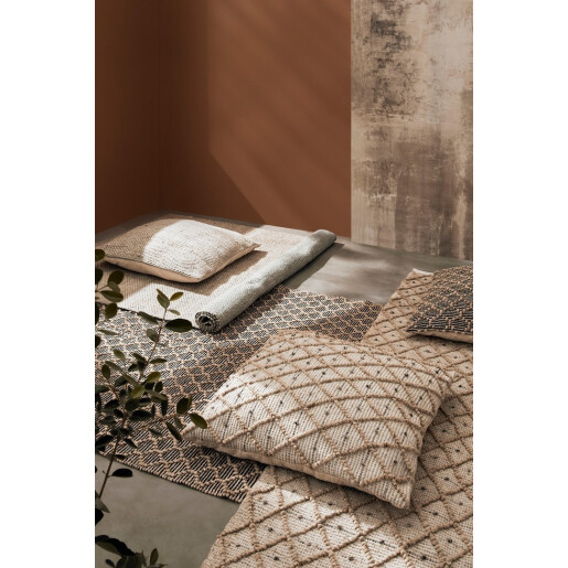 Covor poliester alb natur Chandier 200x300 cm