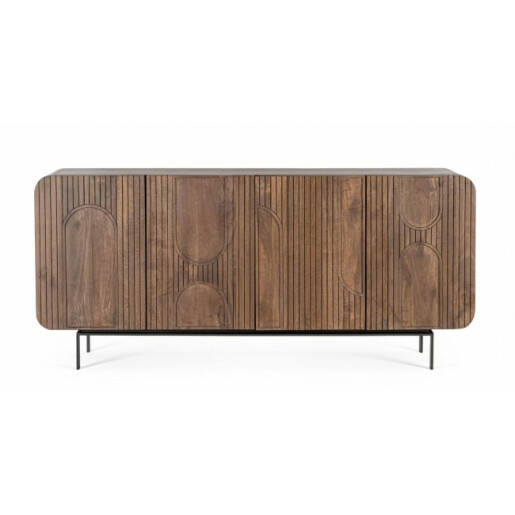 Comoda 4 usi lemn mango maro Orissa 180x42x82 cm