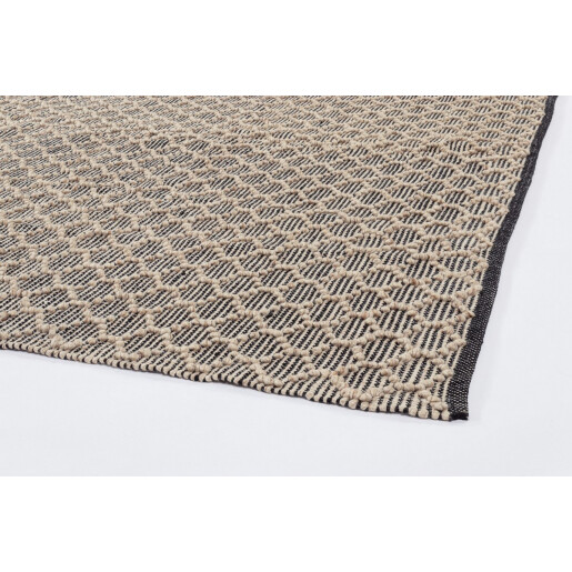 Covor poliester negru natur Dhawan 160x230 cm