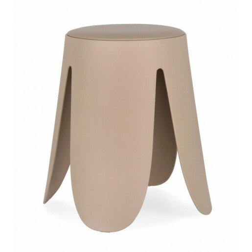 Taburet piele ecologica ivoire Imogen 37x47 cm