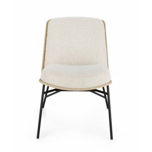 Fotoliu otel negru textil ivoire Emerson 59x71x80 cm