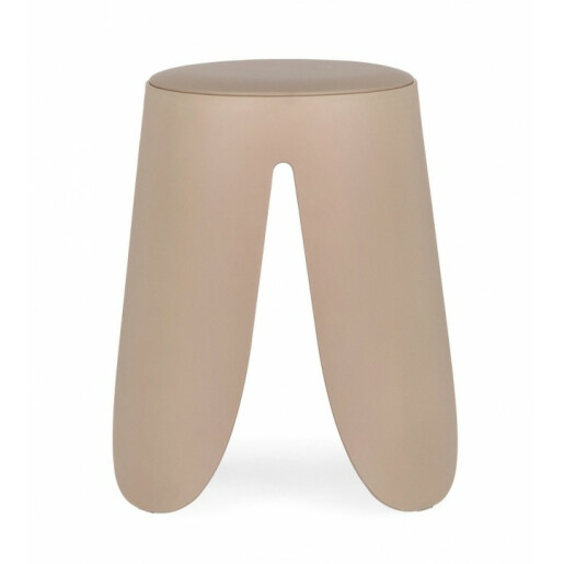 Taburet piele ecologica ivoire Imogen 37x47 cm