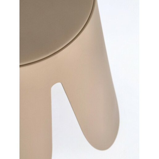 Taburet piele ecologica ivoire Imogen 37x47 cm