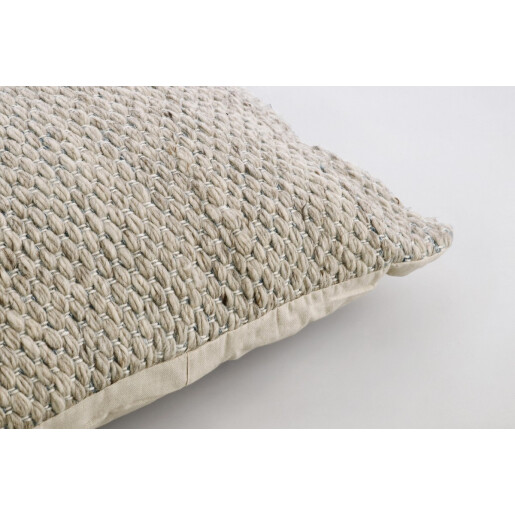 Set 2 perne podea poliester natur albastru Nirmal 80x80 cm