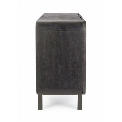 Comoda 3 usi lemn mango negru Orissa 145x42x82 cm