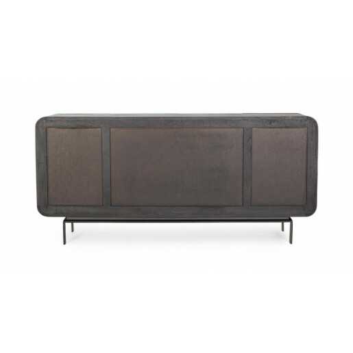Comoda 4 usi lemn mango negru Orissa 180x42x82 cm