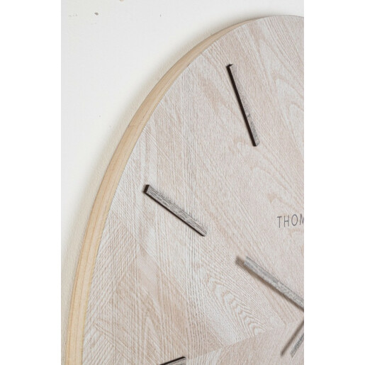 Ceas perete mdf natur 76x3 cm