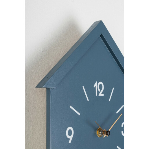 Ceas perete cu pendul albastru Home 24x5.5x37.5 cm