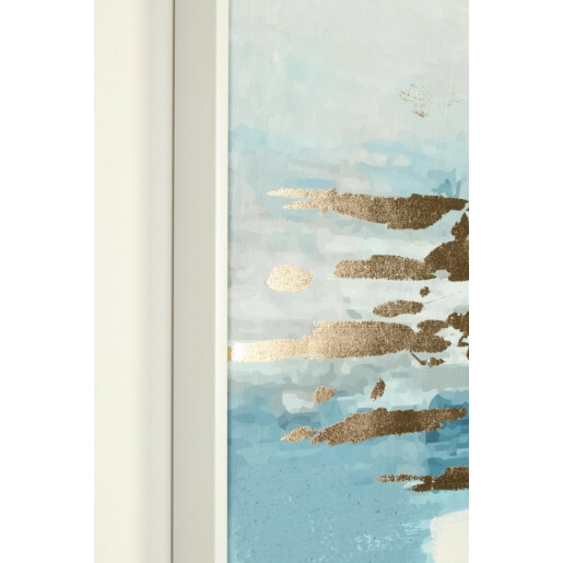 Tablou canvas in ulei albastru auriu 82.6x4.3x122.6 cm
