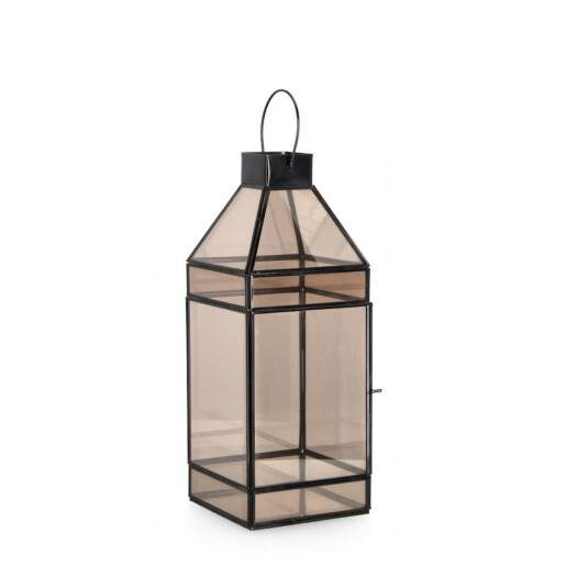 Set 2 felinare metal negru Siwan 16x16x42 cm
