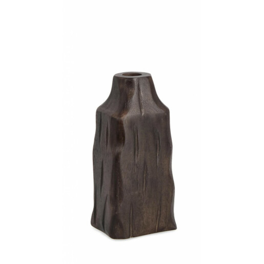 Vaza lemn maro Dudhi 9.5x7x20.5 cm