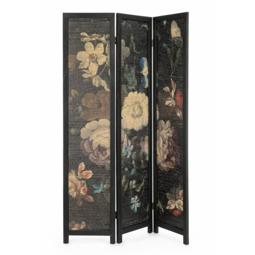 Paravan decorativ lemn bambus Sayuri 120x2x180 cm