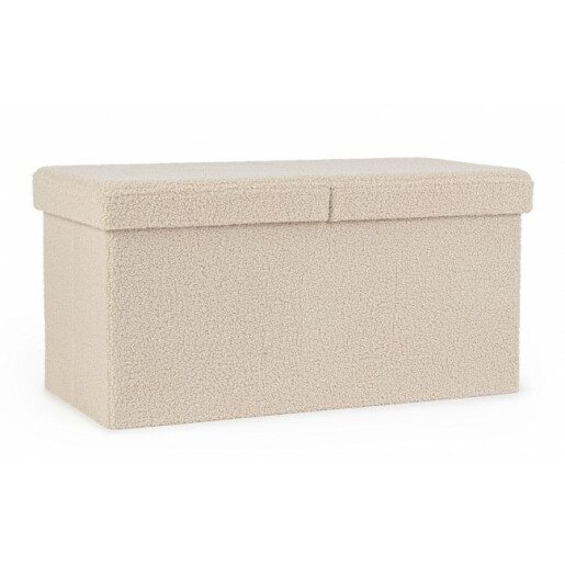 Banca textil bej Joris 76x38x38 cm