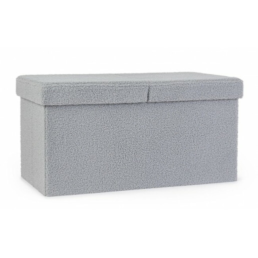 Banca textil gri Joris 76x38x38 cm