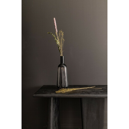 Vaza flori sticla neagra transparenta Kirinda 13x38 cm