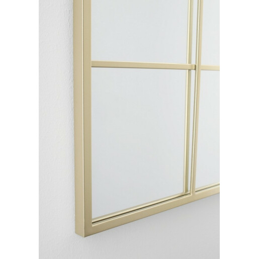 Oglinda perete otel auriu Window 125x2.5x50 cm