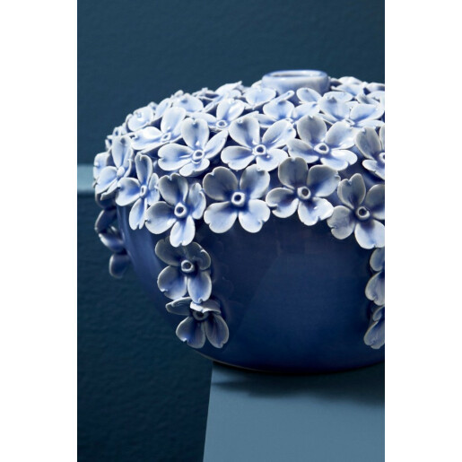 Vaza flori portelan albastru Treasure 19x13 cm