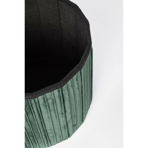 Taburet catifea verde Jocelyn 38x38x38 cm