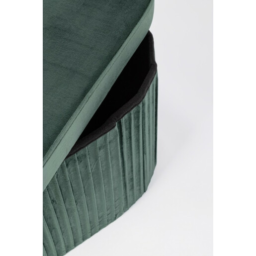 Banca catifea verde Jocelyn 76x38x38 cm